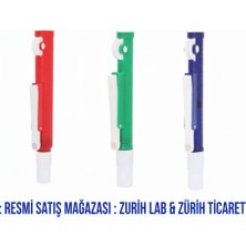 Zürih Ticaret Pipet Pompası Seti - Pipet Puarı - Pi-Pump - 2 mL Mavi - 10 mL Yeşil - 25 mL Kırmızı - 1 Set/Paket