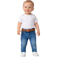 Jacklions Jack Lions Erkek Çocuk Mavi Skinny Denim Kot Pantolon – Kemerli, Düğmeli, 5 Cepli