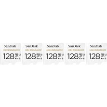 Sandisk 5'li  Paket High Endurance 128GB 100/40MB/S Microsdxc C10 V30 Hafıza Kartı SDSQQNR-128G-GN6IA