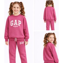 Kr Kids Butik Baskılı Çocuk Eşofman Takımı | Pamuklu Sweatshirt + Lastikli Alt | Günlük & Spor Rahat Kesim