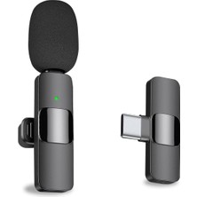 Maybesta Bilgisayar Için Profesyonel Kablosuz Yaka Yaka Mikrofonu - Kablosuz Yönlü Kondenser Kayıt Mikrofonu USB C Arayüzü ile Röportaj Video Podcast Vlog Youtube