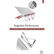 Verimly Ultra Hafif Katlanabilir Laptop Standı Yükseltici Stand Tüm Modellerle Uyumlu Metal