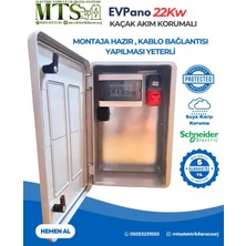 MTSevcharger 22 Kw 5/32 SCHNEİDER Pano 60 40 20 cm Seyyar Taşınabilir Elektrikli Araç Şarj Cihazı Kombinasyon Kutusu Besleme Panosu Kullanıma Hazır SCHNEIDER Sigorta ve Kaçak Akım Rolesi 22KW