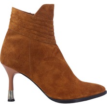 Hobby Ayakkabı Hobby FB26057S Hakiki Süet Deri Topuklu Kadın Bot