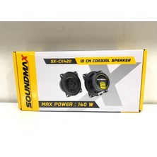 Soundmax SX-CX420 Oto Hoparlör 10CM 140 Watt Tweeterli 2 Adet