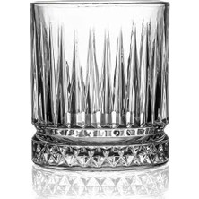 6’lı Çizgili Kristal Cam Viski Bardağı Seti – 370 ml (12.5 Oz), Şık ve Kalın Tabanlı Cam Bardaklar, Su – Meşrubat – Kokteyl – Viski Için Uygun