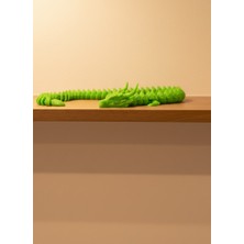 Tgzm Hareketli Yeşil Ejderha Figür Uzun Gövdeli Koleksiyonluk Tasarım - TG0012-2RLDV2