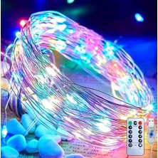 10 Metre Renkli 50LED Işıklar Işıkları 8 Mod Rgb Işıkları USB Çok Renkli Işık Dize Işıkları Tel Fonksiyonlu Süsleme Ince Telli Aydınlatmalı Şerit LED Yılbaşı Işık Yılbaşı Süsü