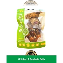 M-Pets My Snacky Chicken & Rawhide Balls - Tavuklu & Sığır Derili Toplar Köpek Ödül Maması 80 gr
