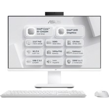 Asus V400 Intel Core I5-13420H 24GB 512GB SSD 23.8" Fhd Freedos Beyaz All In One Pc V440VAK-I58512W0D 010