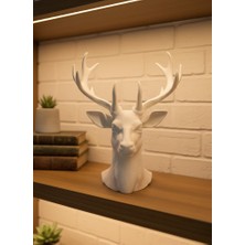 Bi Dünya Shop Dekoratif Beyaz Geyik Biblo Salon ve Raf Dekoru - UD001X-50KP30