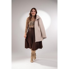 Roxxlen 2237000 Büyük Beden Pliseli Etek