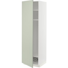 Hobiurun Mutfak boy dolabı, STENSUND açık yeşil, 60x60x200 cm, 1 kapaklı, 1 tel sepetli ve 2 raflı