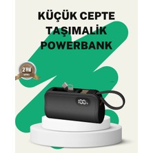 S'82 2000MAH Mini Powerbank Dahili Konektörlü Pd 20W