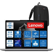 Lenovo Yoga Pro 7 14IAH10 Intel Core Ultra 9 285H 32GB Ddr5 512GB SSD Windows 11 Home Intel® Arc™ 140T Gpu 14.5" Dokunmatik 3k (3000X1876) OLED 1000NITS (Peak) 120Hz YG83KF002STRH01 + Zetta Çanta