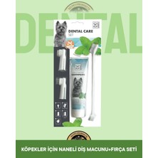 M-Pets Köpekler Için Naneli Diş Macunu + Fırça Seti