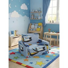 Lensa Home Çocuk Koltuğu Komple Sünger Katlanabilir Yataklı (0-4 Yaş) Mavi Araba