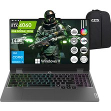 Lenovo Loq 15IAX9 I5-12450HX RTX4060 105W 24GB Ram 2tb SSD 15.6" Fhd IPS 144Hz W11 83GS00PHTR Taşınabilir Bilgisayar