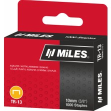 Belirtilmemiş Miles 13/10 Zımba Teli 1000 Adet Metalik Gri