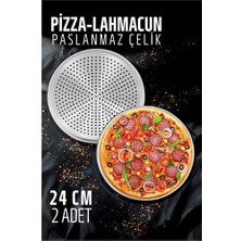 Bi Dünya Shop Hsnet Lahmacun Pizza Pide Pişirme Tepsisi 24 cm 2 Li Set - UD001X-51L925