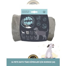M-Pets Bath Time Köpekler Için Bornoz Medium