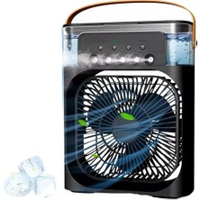 Buharlı Masaüstü Fan Klima Buharlı Hava Nemlendiricili Buzlu Hava Nemlendirici Özellikli 7 Renk LED Asorti Renk
