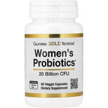 California Gold Nutrition Kadınlara Özel Probiyotikler, Probiyotik Bakteri Karışımı Içerir: Bifidobacterium Lactis, Lactobacillus Acidophilus ve Lactobacillus Rhamnosus, 20 Milyar Cfu, 60 Vejetaryen Kapsül