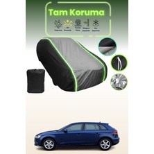 Dokaca Neo Siyah_gri_siyah Neon Fitilli Audi A3 Sportback (5 Kapılı) 2012 - 2021 Uyumlu Koruma Örtüsü