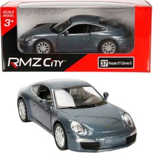 1:32 Rmz City Avrupa Serisi Die Cast Çek Bırak Model Araba - Koyu Gri Porsche 911 Carrera S