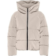 Only 15318451 Onlece Puffer Grey Moonbeam Kadın Mont