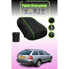 Dokaca Neo Siyah Neon Fitilli Skoda Octavia Scout 2006 - 2008 Uyumlu Araba Brandası Koruma Örtüsü