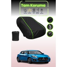Dokaca Neo Siyah Neon Fitilli Suzuki Swift Sport 2017 - 2021 Uyumlu Araba Brandası Koruma Örtüsü