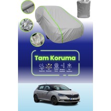 Dokaca Neo Gri Neon Fitilli Skoda Fabia Uyumlu Oto Branda Araba Brandası Koruma Örtüsü