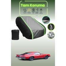 Dokaca Neo Siyah_gri_siyah Neon Fitilli Chevrolet Camaro Z28 1974 - 1977 Uyumlu Koruma Örtüsü Araba Brandası