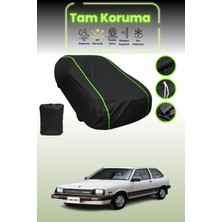 Dokaca Neo Siyah Neon Fitilli Suzuki Cultus 1 Uyumlu Oto Branda Araba Brandası Koruma Örtüsü