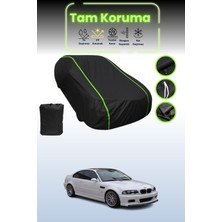 Dokaca Neo Siyah Neon Fitilli Bmw M3 Coupe (E46) 2000 - 2006 Uyumlu Araba Brandası Koruma Örtüsü