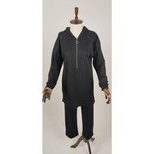 Modal Kumaş Yarım Fermuarlı Tesettür Alt Üst Takım