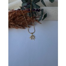 M Miel Kadın Minimal Güneş Kolye Paslanmaz Çelik Kolye