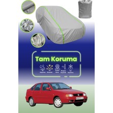Dokaca Neo Gri Neon Fitilli Volkswagen Polo Classic 1996 - 1998 Uyumlu Araba Brandası Koruma Örtüsü