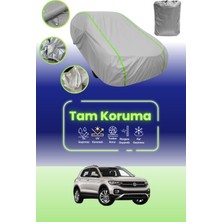 Dokaca Neo Gri Neon Fitilli Volkswagen T-Cross Uyumlu Oto Branda Araba Brandası Koruma Örtüsü