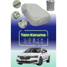 Dokaca Neo Gri Neon Fitilli Skoda Superb Uyumlu Oto Branda Araba Brandası Koruma Örtüsü