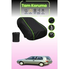 Dokaca Neo Siyah Neon Fitilli Nissan Sunny 3 Kapılı 1993 - 1995 Uyumlu Araba Brandası Koruma Örtüsü