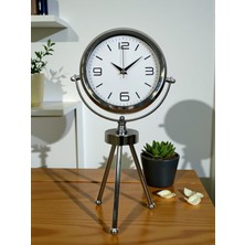 Tuncel Store Zentime Krom Şık Üç Ayaklı Masa Saati