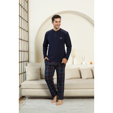 Enisena Erkek %100 Interlok Pamuk Kumaş Ekose Bloklu Pijama Takımı 12481