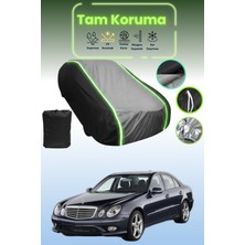 Dokaca Neo Siyah_gri_siyah Neon Fitilli Mercedes E SERISI(E200) Uyumlu Koruma Örtüsü Araba Brandası