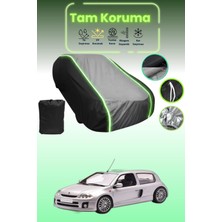 Dokaca Neo Siyah_gri_siyah Neon Fitilli Renault Clio Rs 2001 - 2005 Uyumlu Koruma Örtüsü Araba Brandası