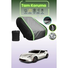 Dokaca Neo Siyah_gri_siyah Neon Fitilli Nissan 370Z Nismo 2013 - 2014 Uyumlu Koruma Örtüsü Araba Brandası