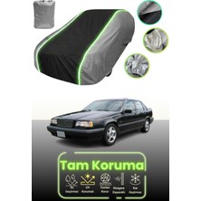 Dokaca Neo Gri.siyah.gri Neon Fitilli Volvo 850 1992 - 1997 Uyumlu Araba Brandası Koruma Örtüsü