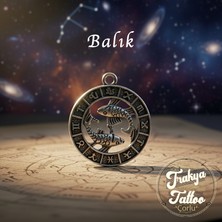 Gümüş Kaplama Burç Kolye Ucu