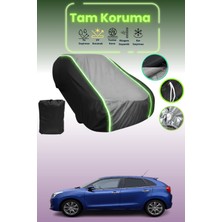 Dokaca Neo Siyah_gri_siyah Neon Fitilli Suzuki Baleno Uyumlu Koruma Örtüsü Araba Brandası